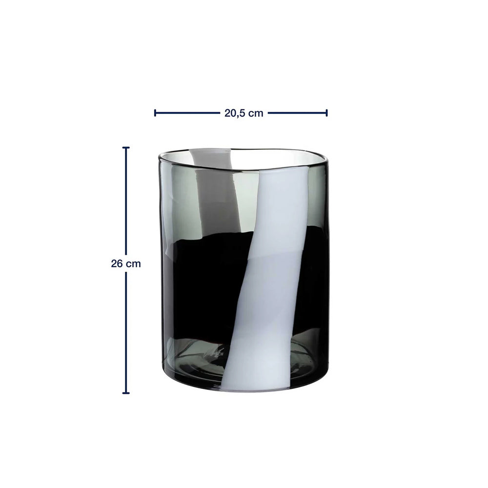 Banda Nera Glass Vase Large - Black