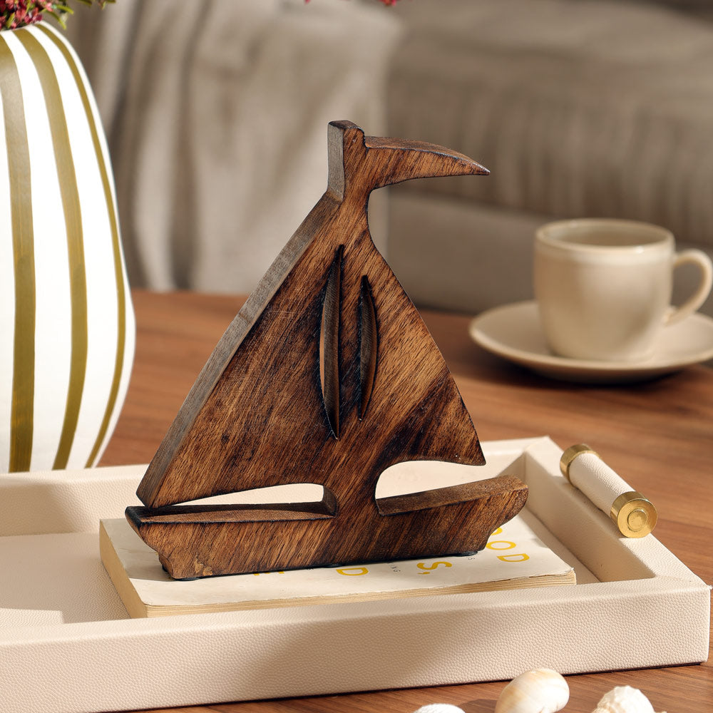 Barco Mango Wood Sculpture Small - Natural