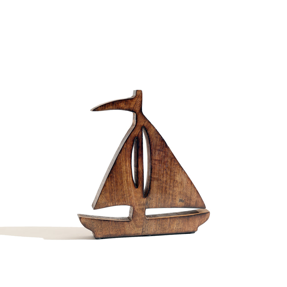 Barco Mango Wood Sculpture Medium - Natural
