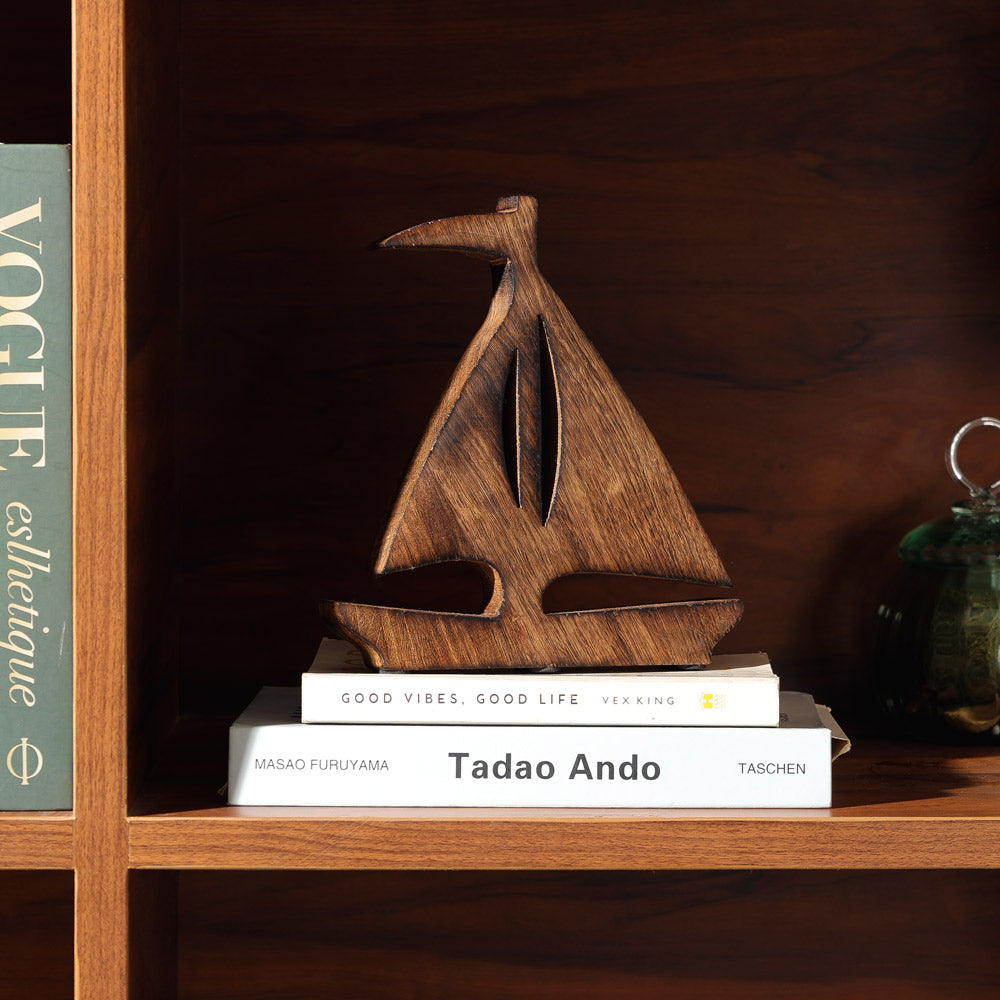 Barco Mango Wood Sculpture Small - Natural