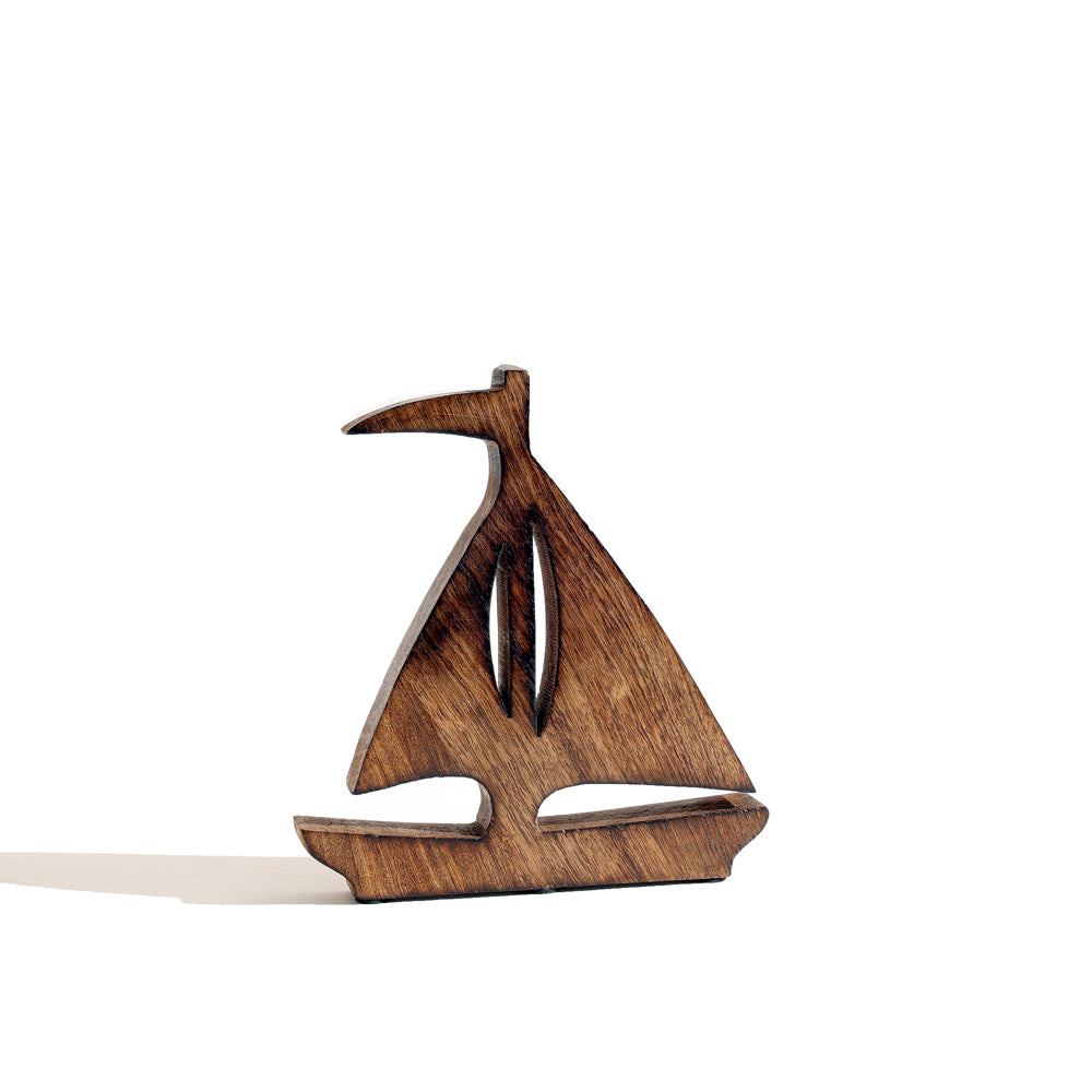 Barco Mango Wood Sculpture Small - Natural