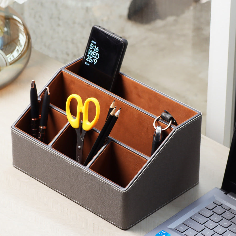 Salle Desk Organiser - Textured Grey