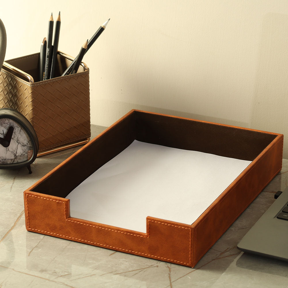 Barlow Desk Tray Medium - Tan