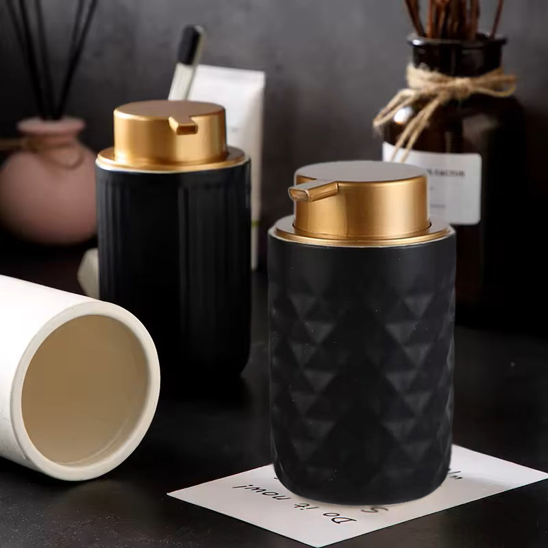 Barrel Soap Dispenser - Black Gold