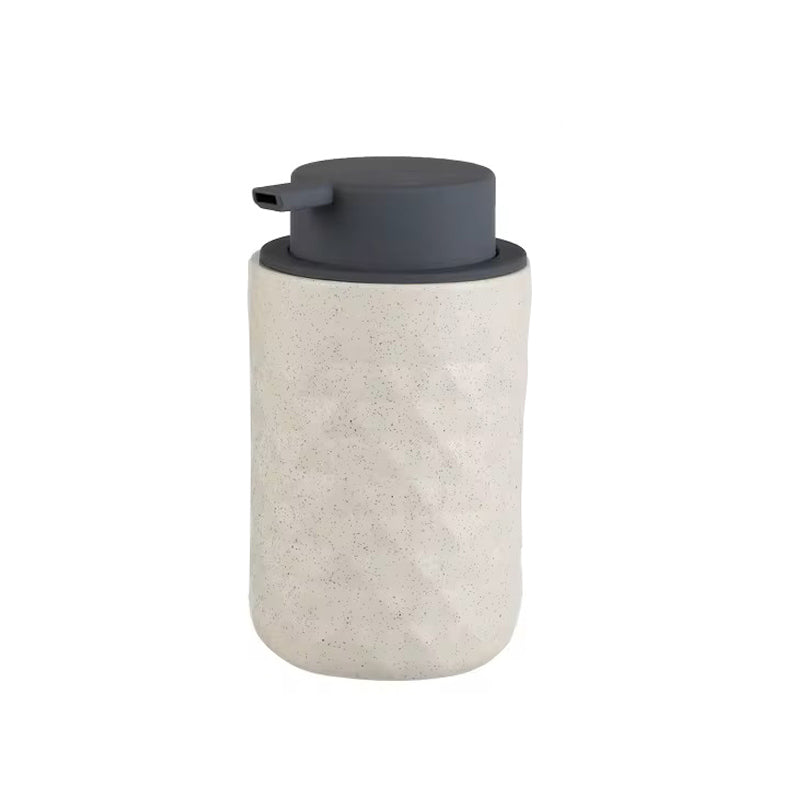 Barrel Soap Dispenser - Speckled White Grey