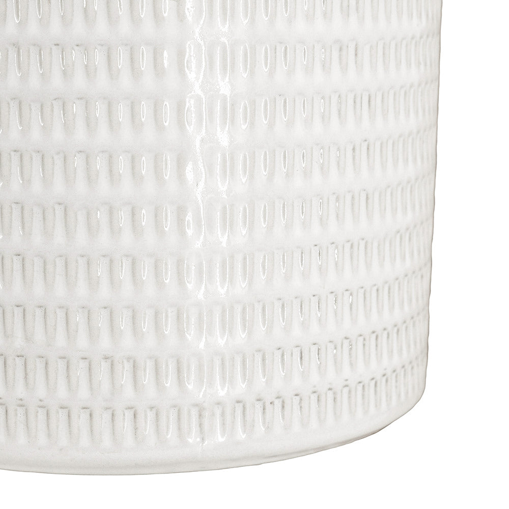 Batons Ceramic Planters, Set of 2 - Sandy White