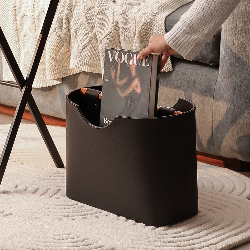 Beacon Magazine Holder with Handle - Black Natural