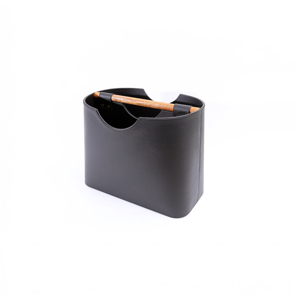 Beacon Magazine Holder with Handle - Black Natural