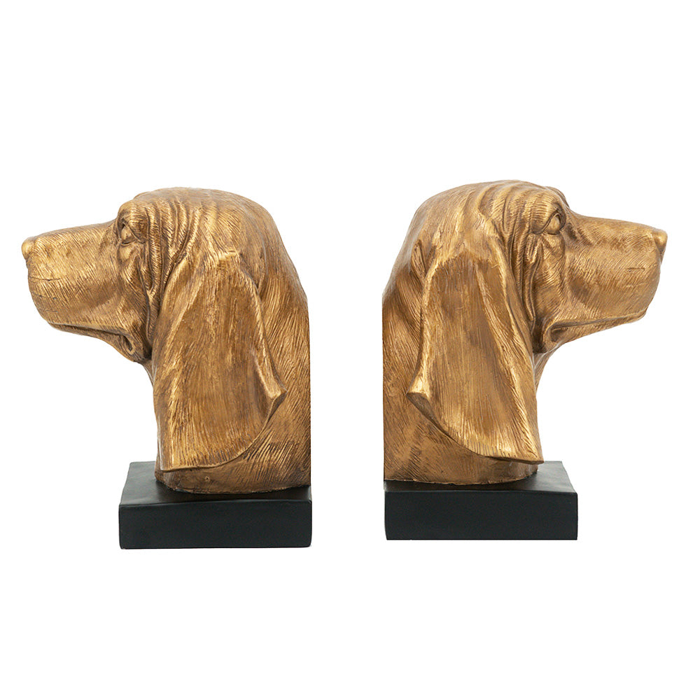 Beagle Bookends, Set of 2 - Bronze