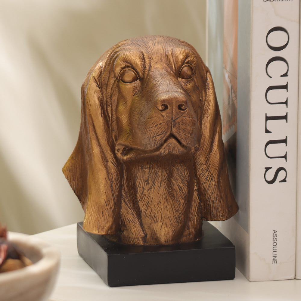 Beagle Bookends, Set of 2 - Bronze