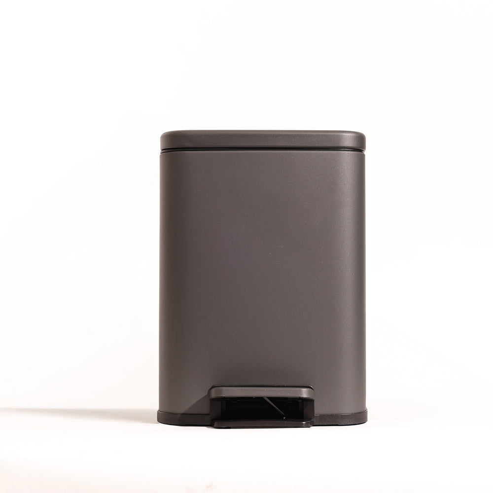 Beck Square Pedal Bin 6L - Dark Grey