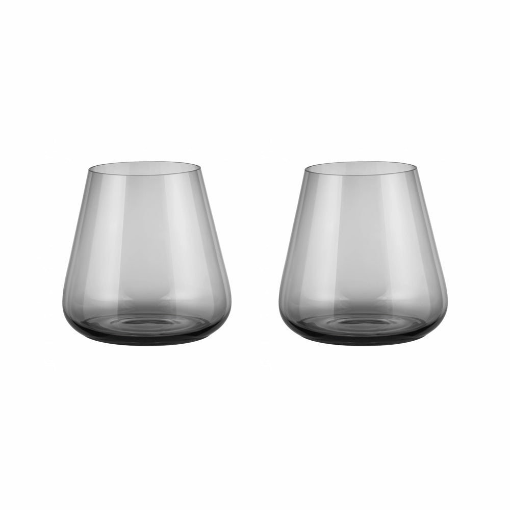 Belo Short Tumblers 280ml, Set of 4 - Smoke Grey