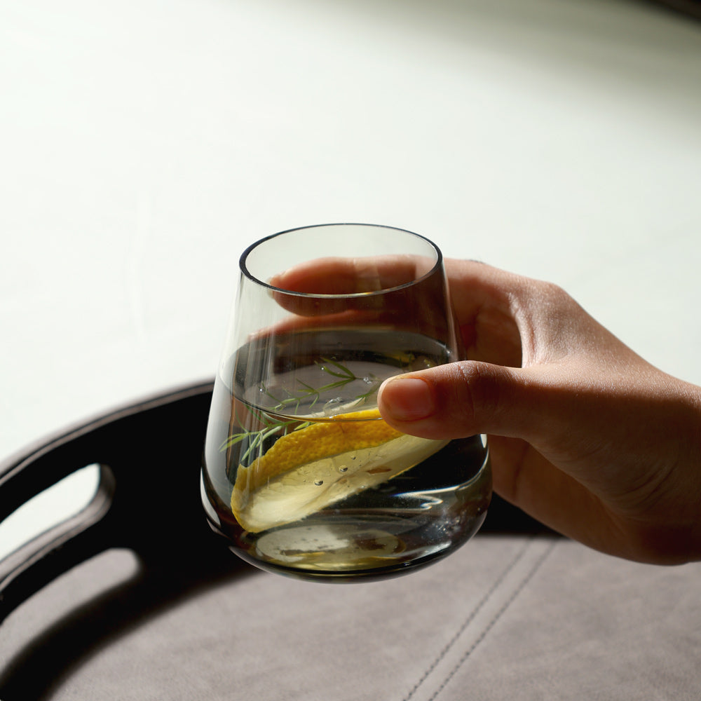 Belo Short Tumblers 280ml, Set of 4 - Smoke Grey