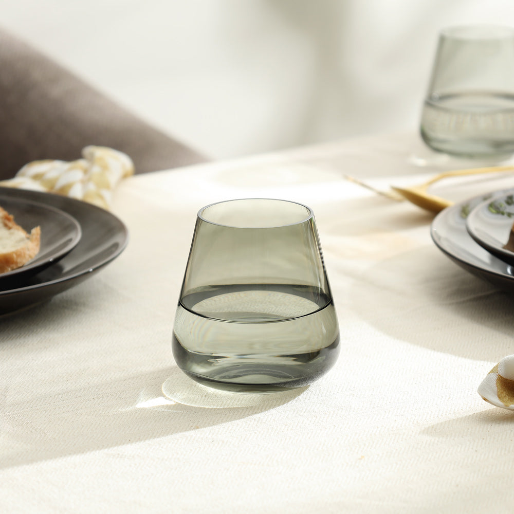 Belo Short Tumblers 280ml, Set of 4 - Smoke Grey