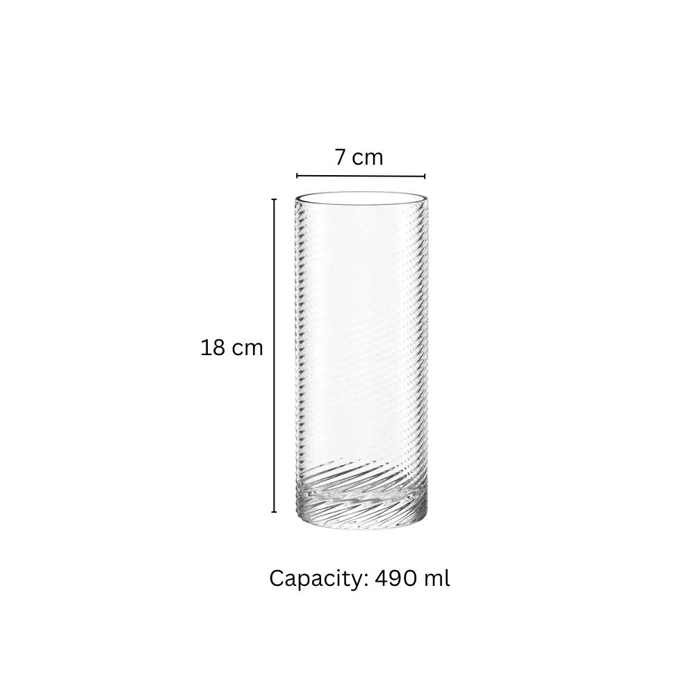 Berlin Long Drink Glasses 490ml, Set of 6