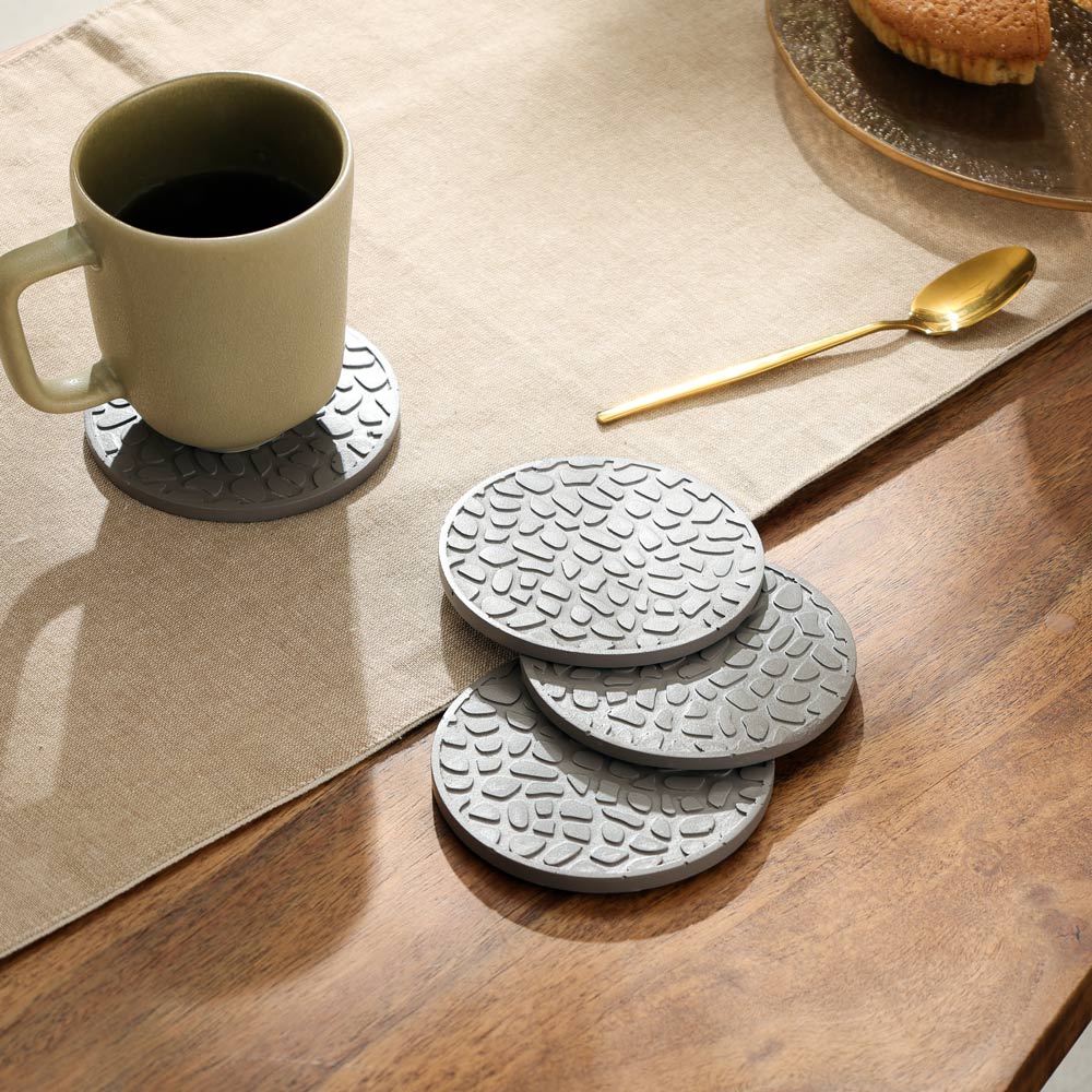Bexley Round Coasters, Set of 4 - Mink