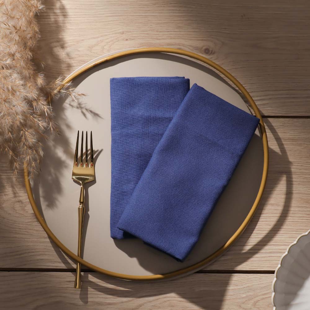 Hygge Cotton Kitchen Towels, Set of 2 - Blue