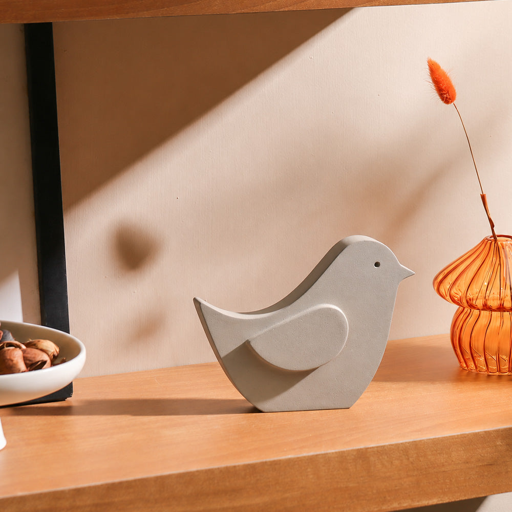 Bird Concrete Sculpture - Dark Grey