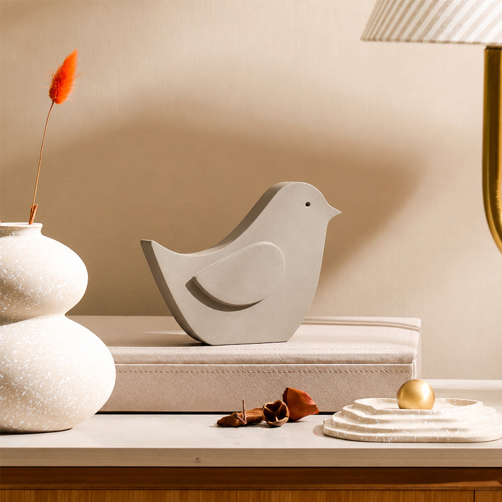 Bird Concrete Sculpture - Dark Grey