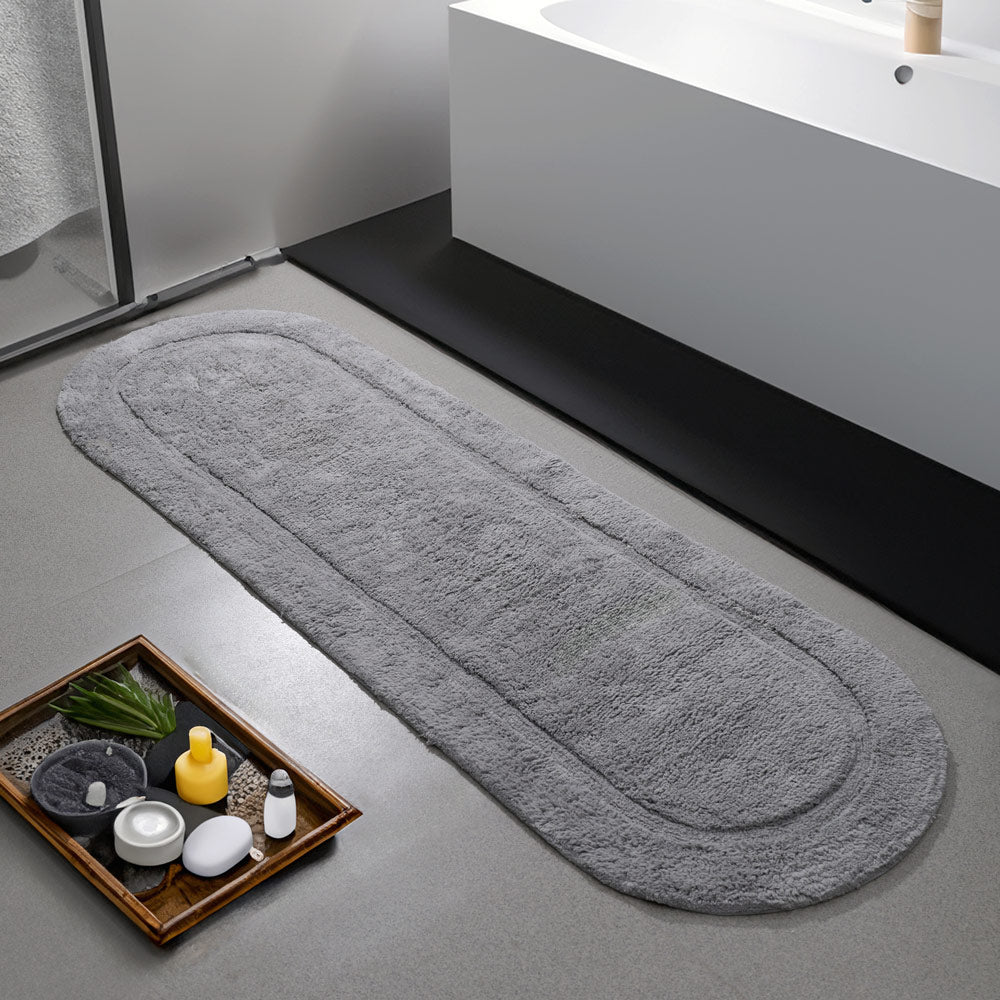 Blake Oval Bath Runner - Light Grey