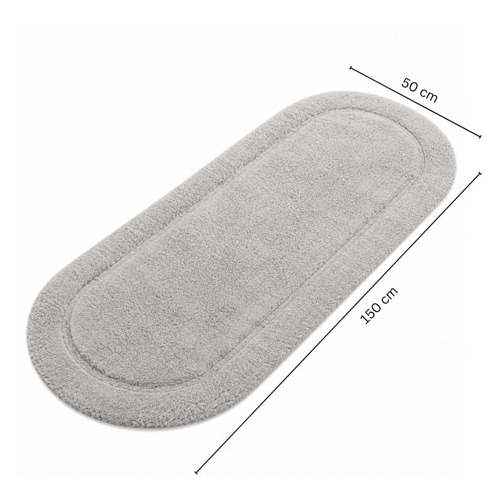 Blake Oval Bath Runner - Light Grey