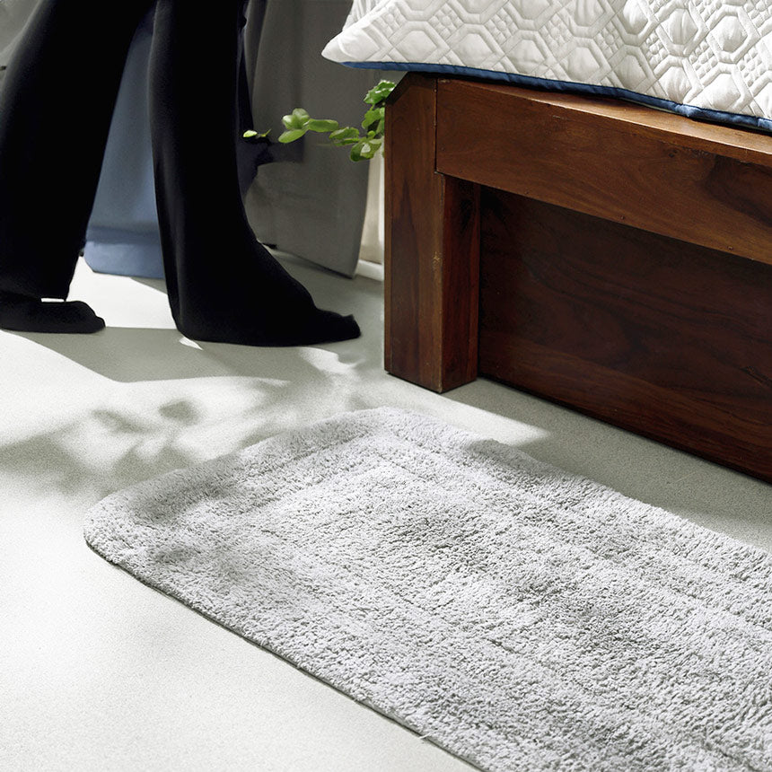 Blake Rectangular Bath Runner - Light Grey