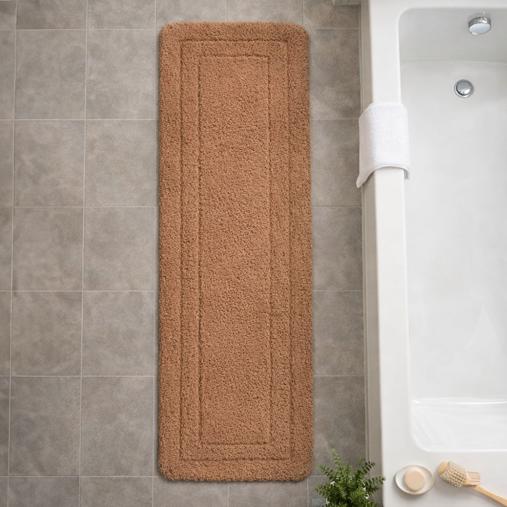 Blake Rectangular Bath Runner - Walnut Brown