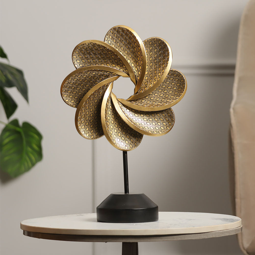 Blossom Decorative Sculpture - Gold & Black