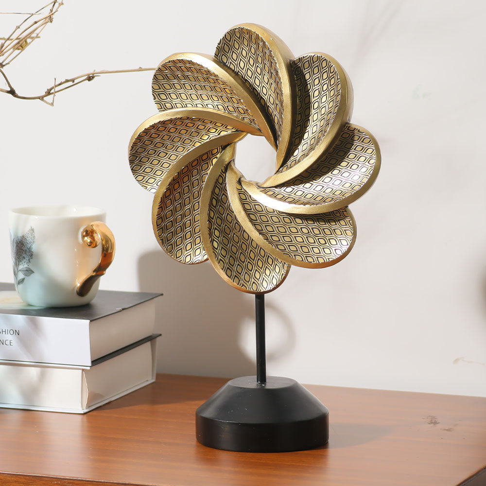 Blossom Decorative Sculpture - Gold & Black