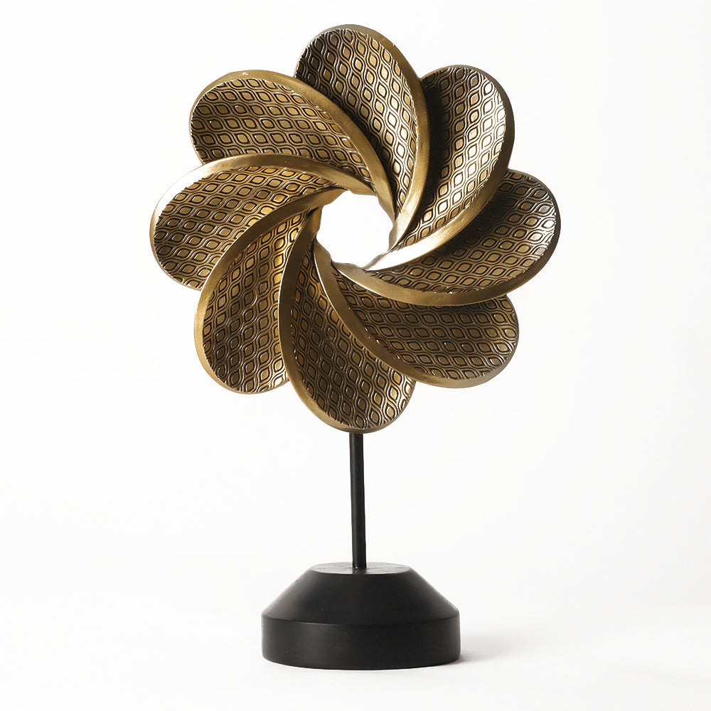 Blossom Decorative Sculpture - Gold & Black