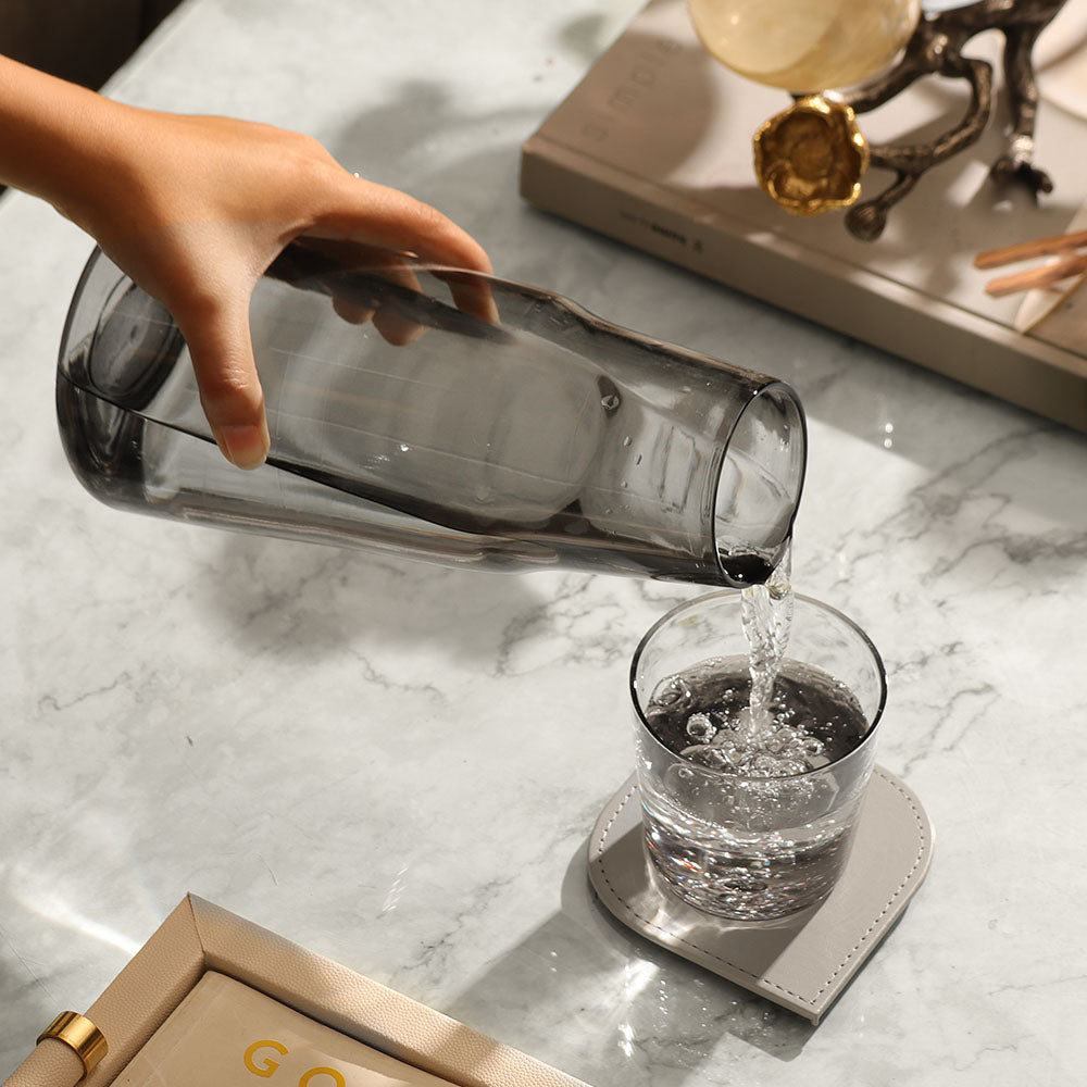 Bocca Glass Water Jug with Tumbler - Smoke