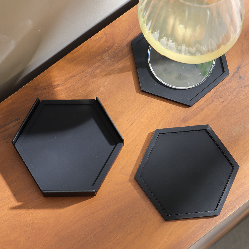 Bold Coasters, Set of 6 - Black