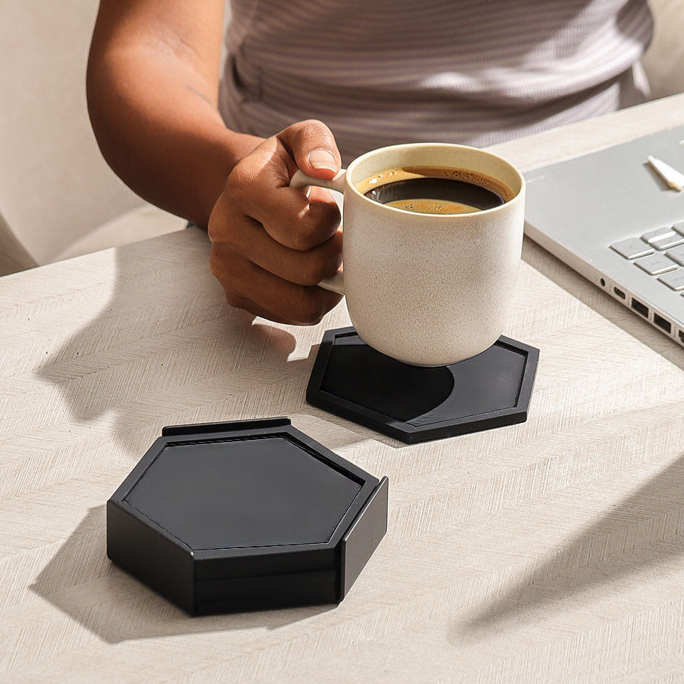 Bold Coasters, Set of 6 - Black