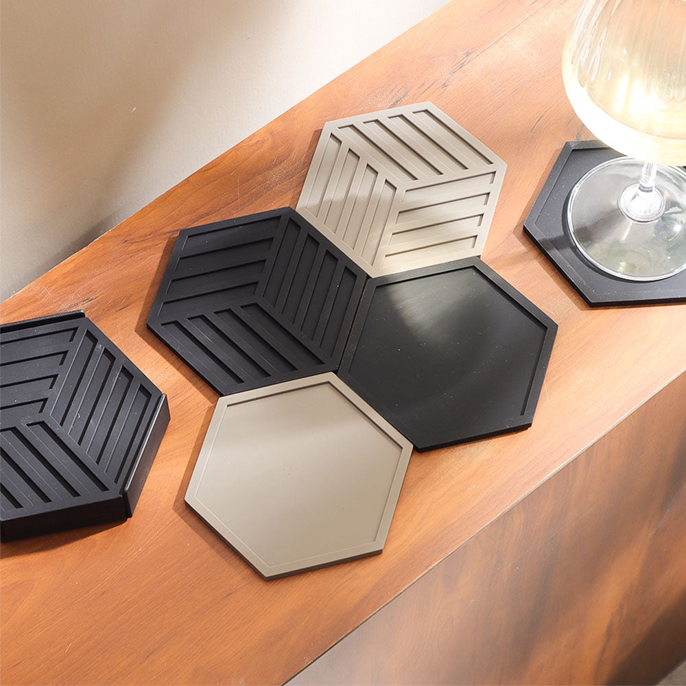 Bold Coasters, Set of 6 - Taupe