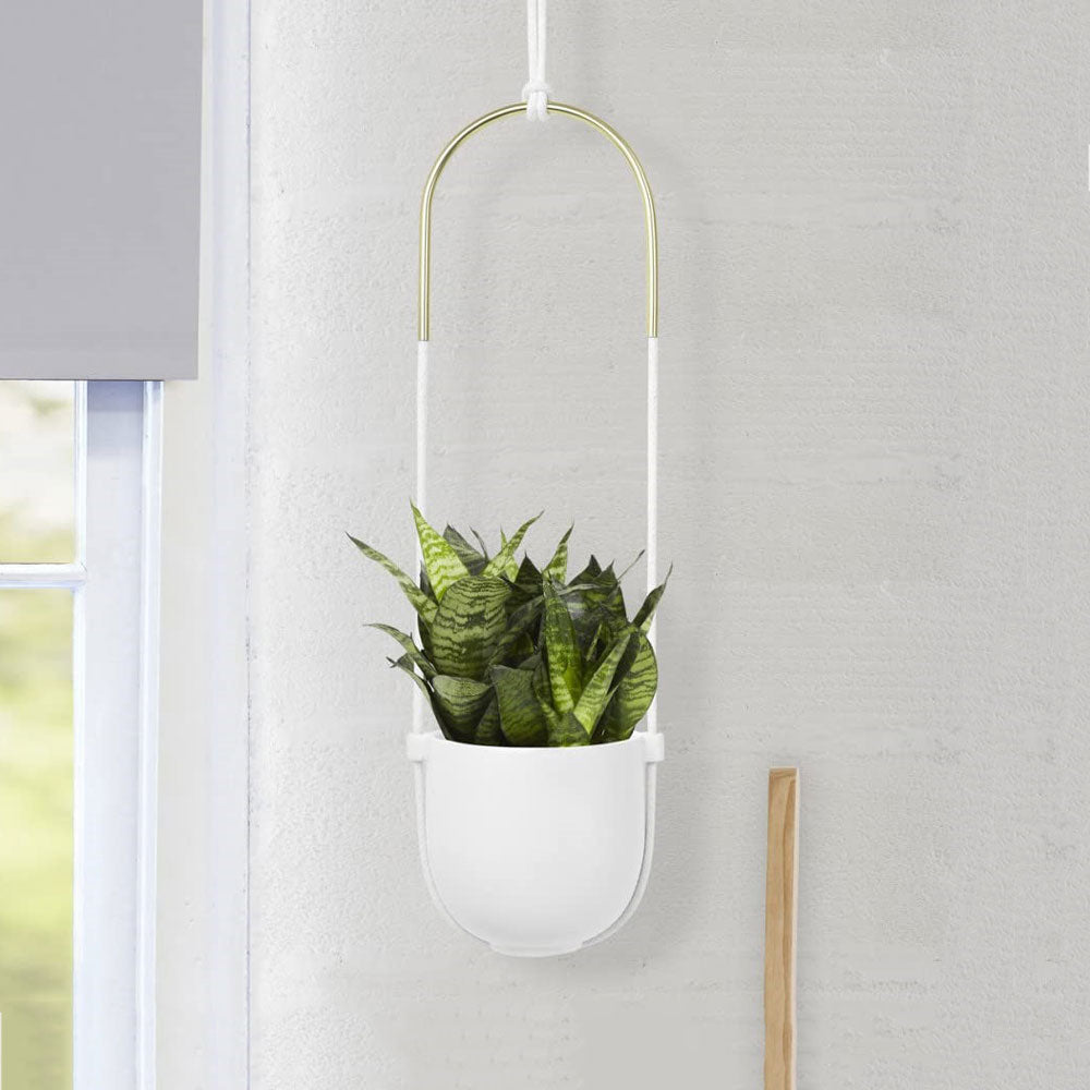 Bolo Hanging Planter - White