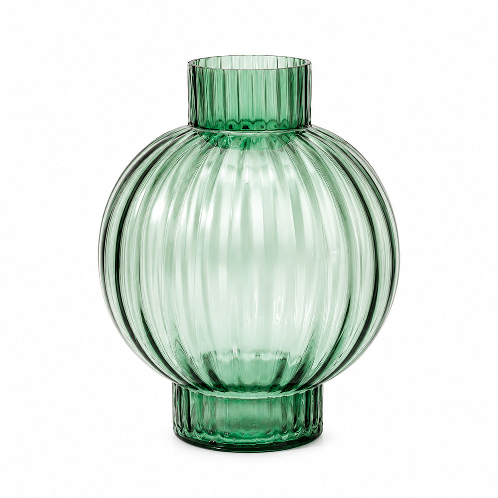 Bomba Glass Round Vase Large - Teal