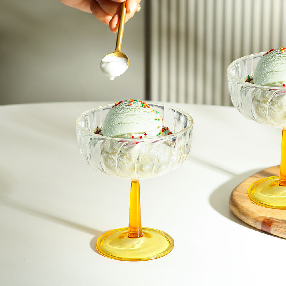 Bonbon Dessert Cups, Set of 2 - Amber