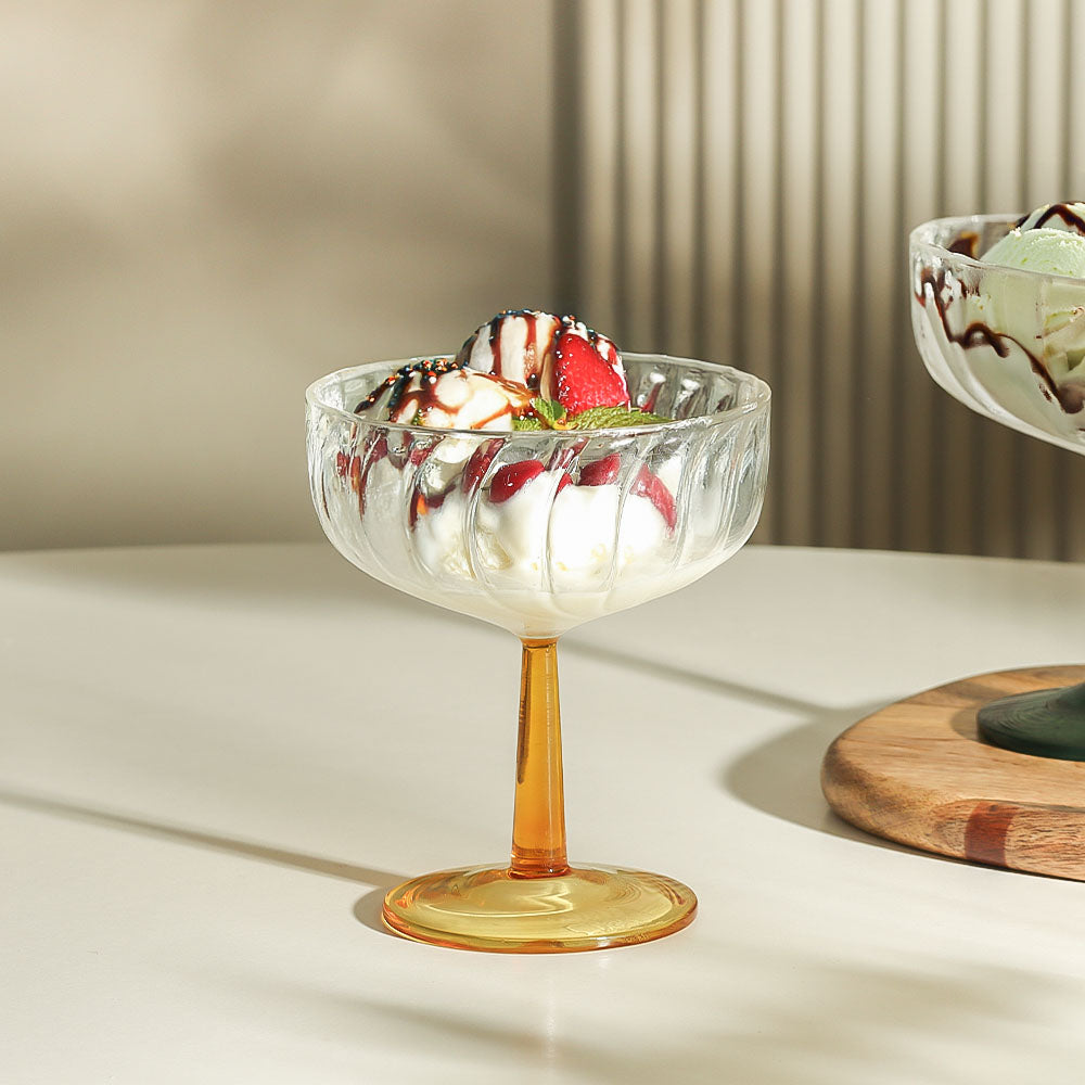 Bonbon Dessert Cups, Set of 2 - Amber