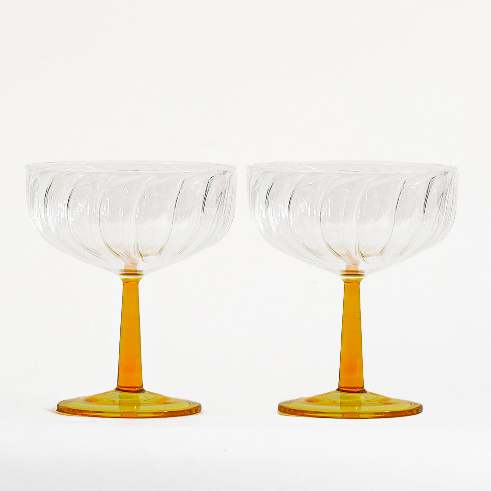 Bonbon Dessert Cups, Set of 2 - Amber