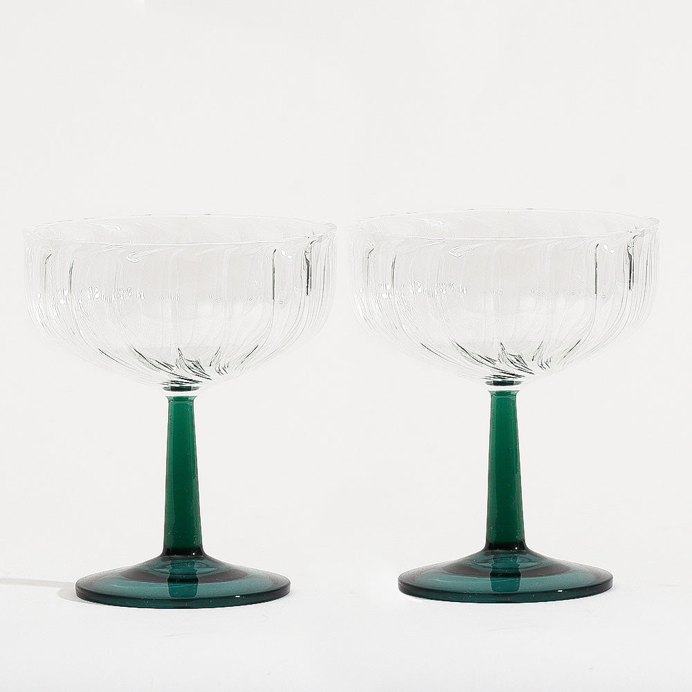 Bonbon Dessert Cups, Set of 2 - Emerald Green