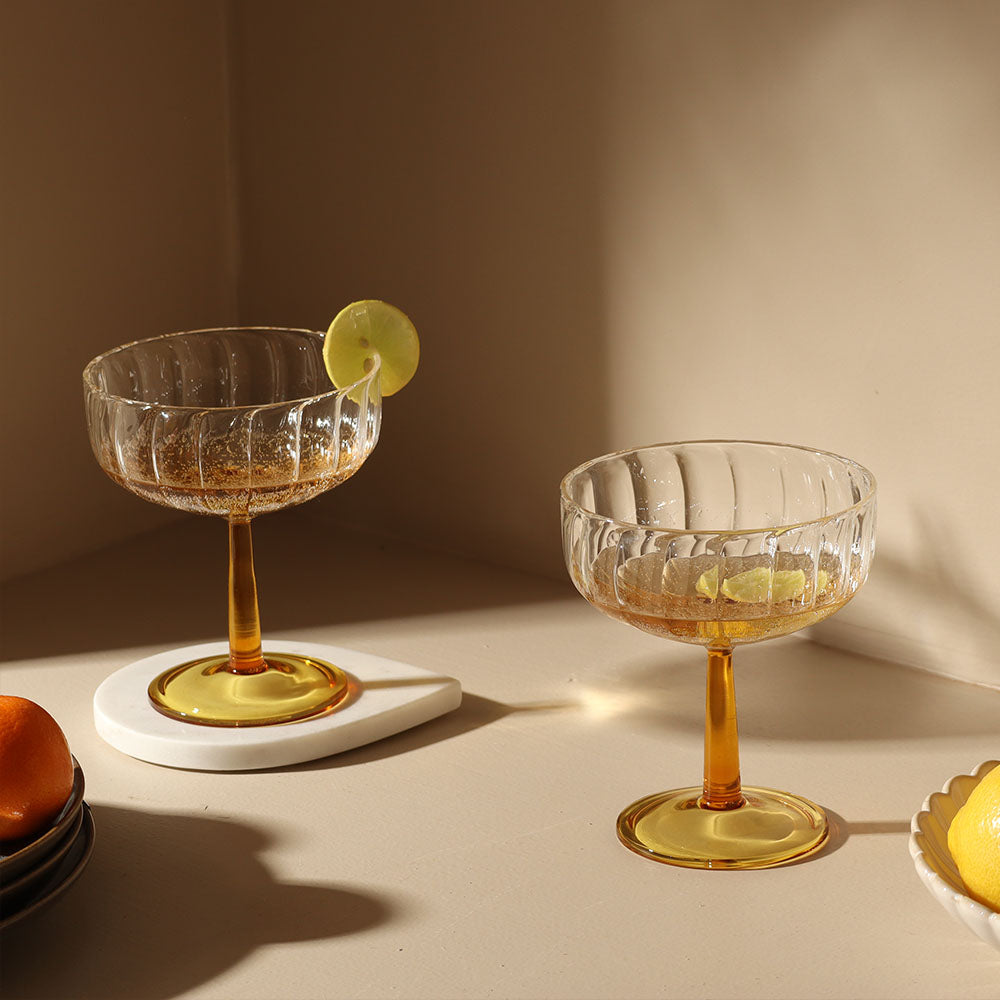 Bonbon Dessert Cups, Set of 2 - Amber