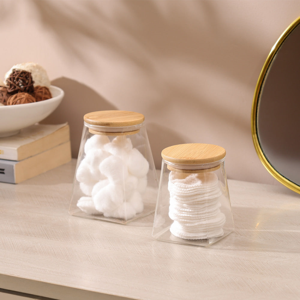 Borosilicate Tapered Storage Jar Medium - Clear