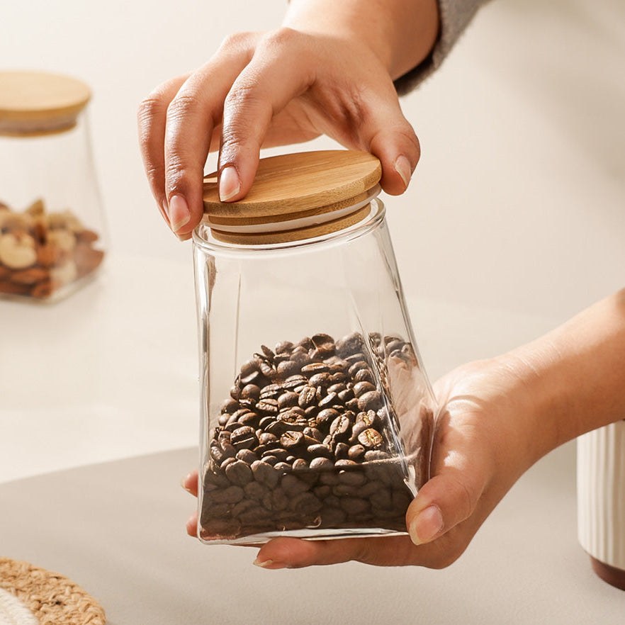 Borosilicate Tapered Storage Jar Medium - Clear