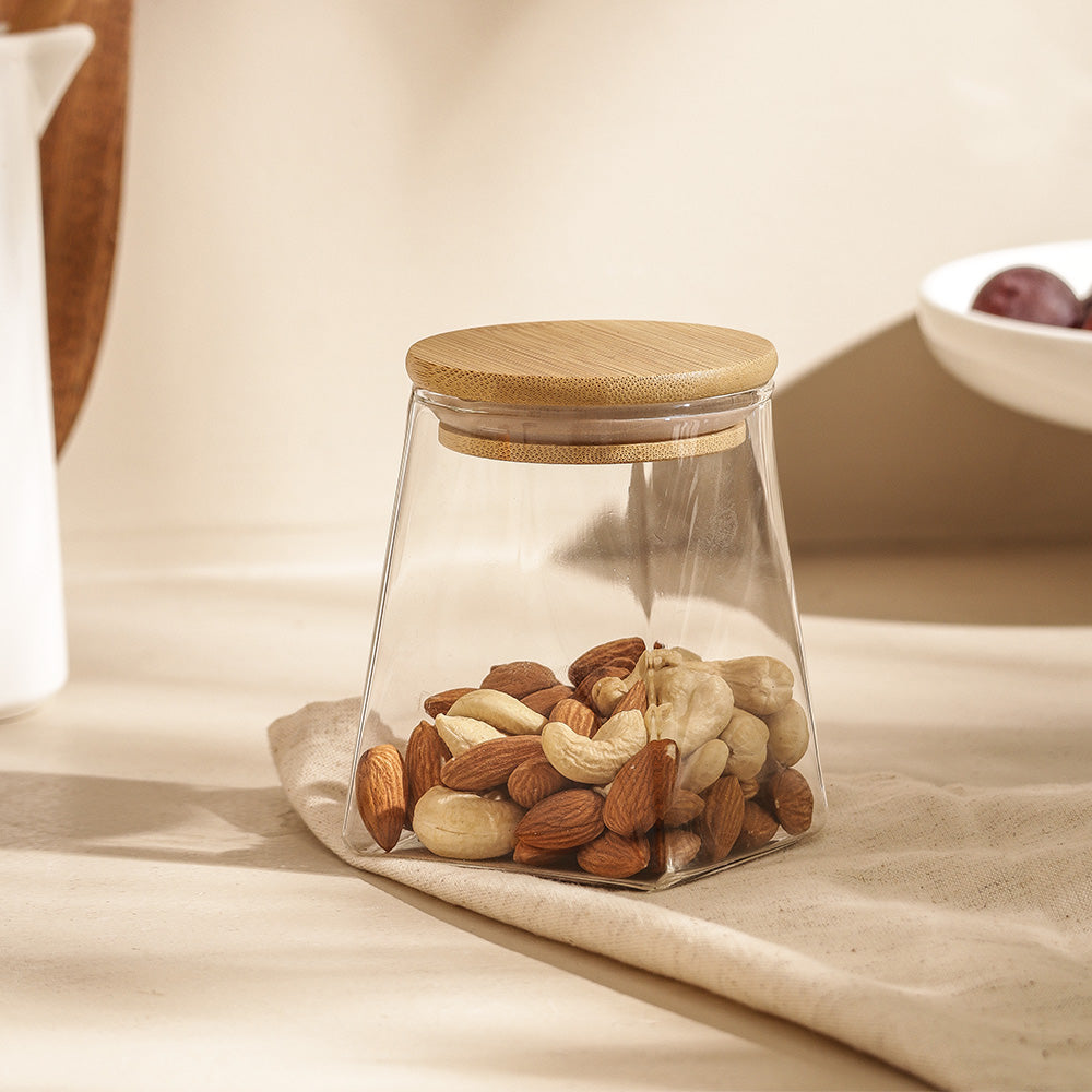 Borosilicate Tapered Storage Jar Small - Clear