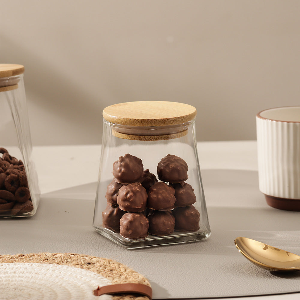 Borosilicate Tapered Storage Jar Small - Clear