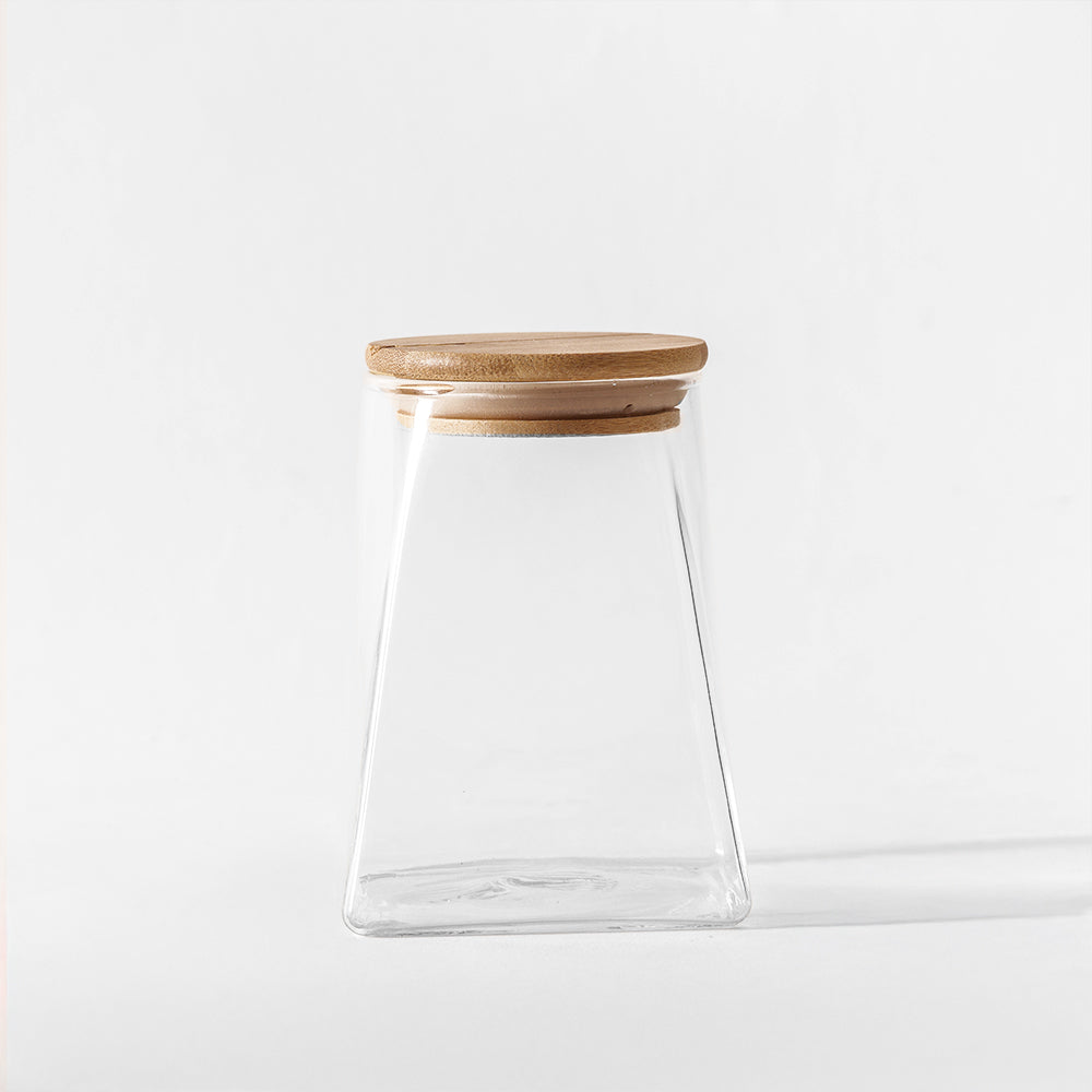 Borosilicate Tapered Storage Jar Medium - Clear
