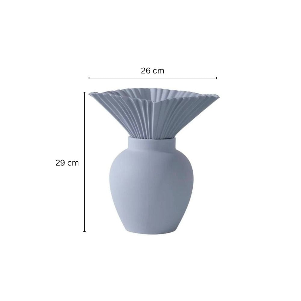 Bouquet Porcelain Vase Large - Dusky Blue