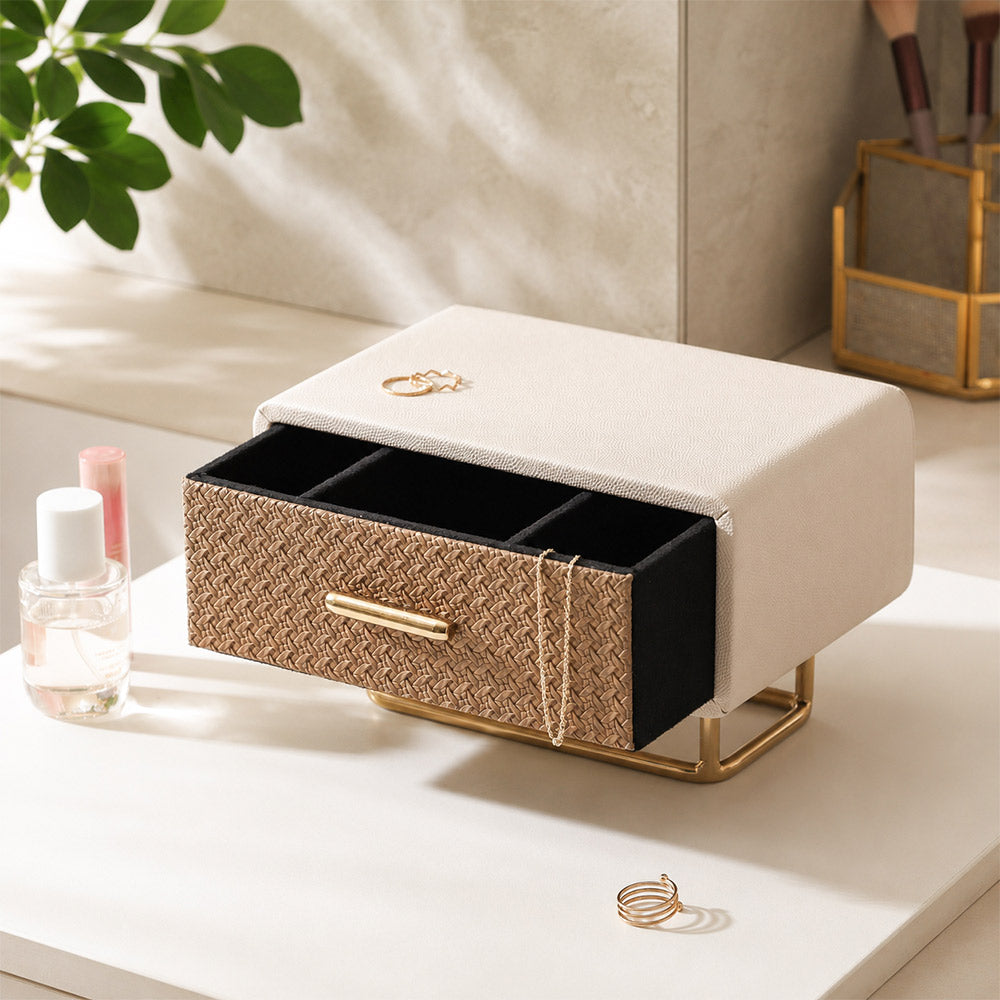 Boxa Elevated Organiser with Drawer - Earthy