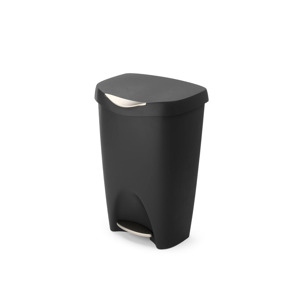 Brim Step Trash Can 50L - Black Nickel