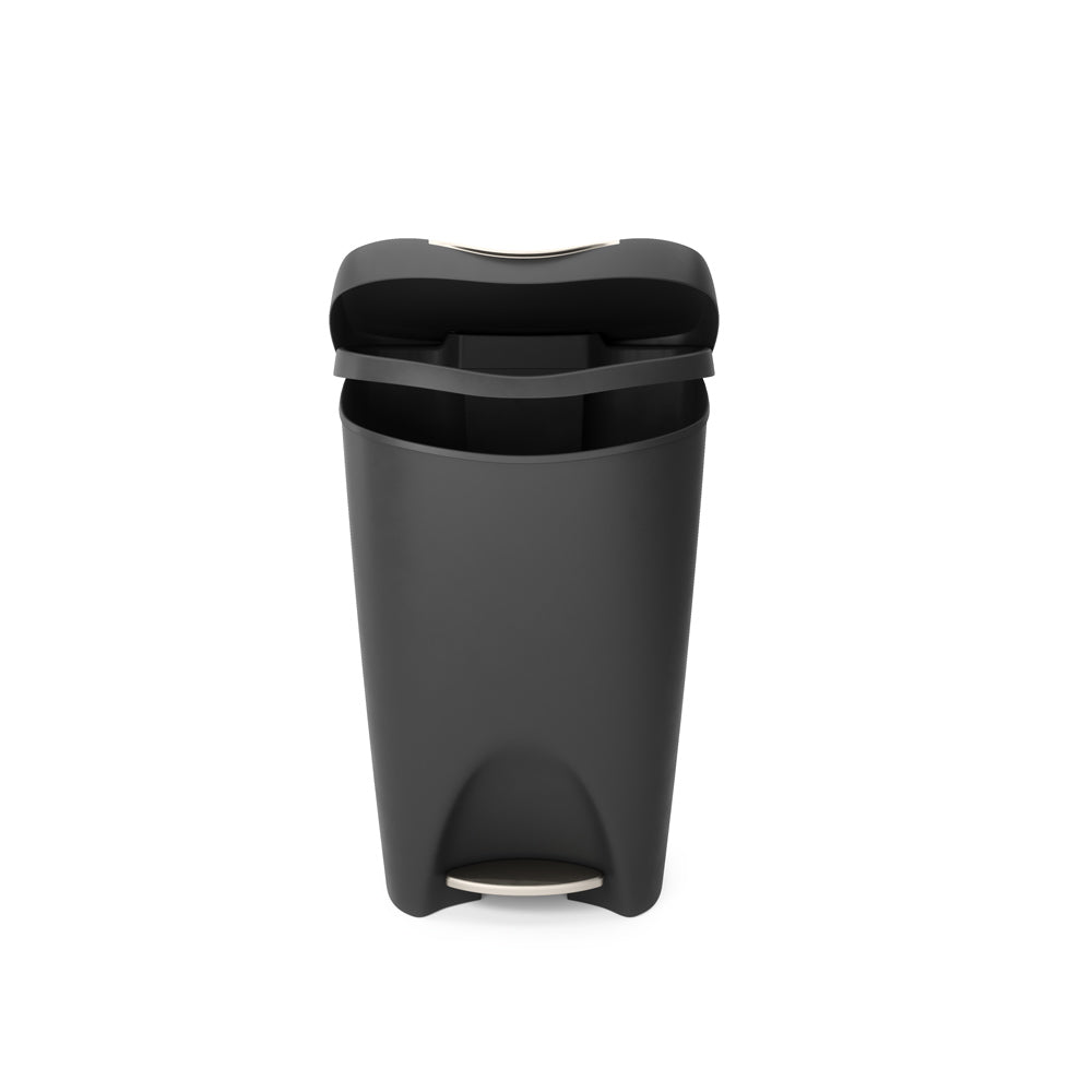 Brim Step Trash Can 50L - Black Nickel